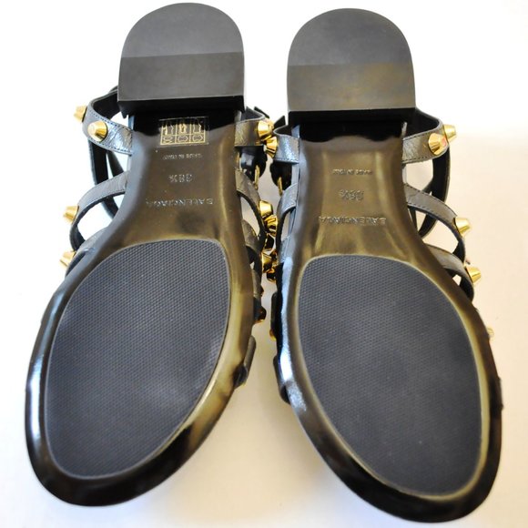 Balenciaga Dark Gray (Gris Fossile) Giant 12 Studded Arena Caged Sandals - Picture 3 of 3